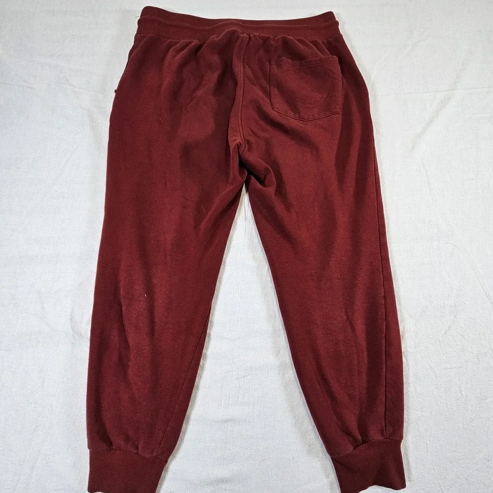 True ReligionHF Puff Jogger Mens Medium Horseshoe Logo Drawstring Red‎ Burgundy